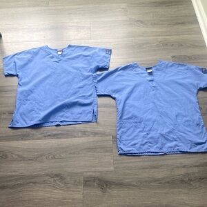 2 Cherokee Workwear Women's V-Neck 2 Pocket Scrub Tops CK 4700